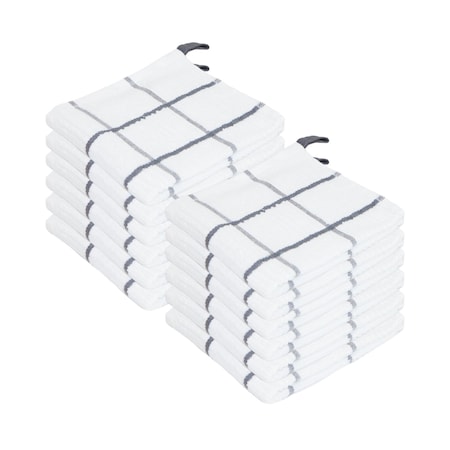 Monarch Brands Premier Dishcloths Windowpane - Gray, 12PK P-SC-DC-WIGRY